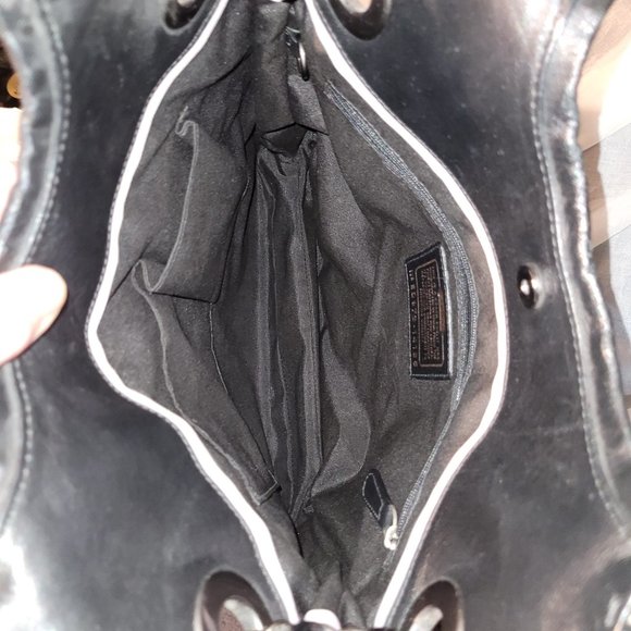 Coach Limited Edition Signature Logo Patchwork OP Art - Red Cream Purple Black - Picture 9 of 16